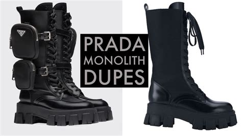 prada shoes dupes|prada monolith dupe boots.